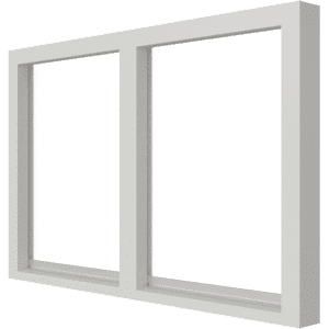Vast glas | 2 vakken horizontaal