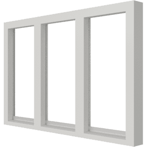 Vast glas | 3 vakken horizontaal
