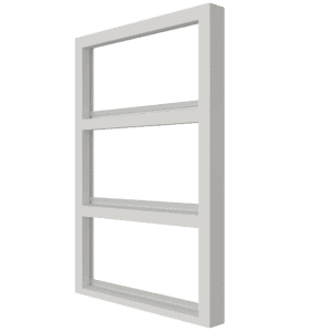 Vast glas | 3 vakken verticaal