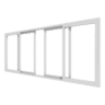 4-delige houten schuifpui transparant-h