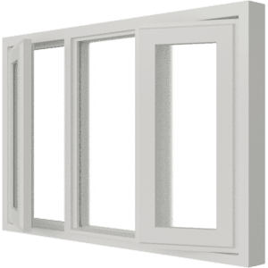 2 Draairamen en vast glas | 3 vakken
